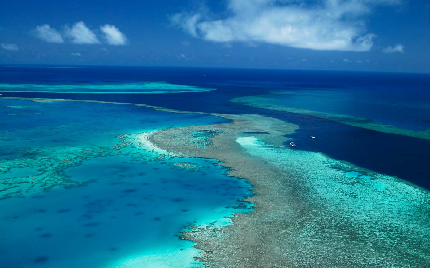 Aerial of the Great Barrier Reef