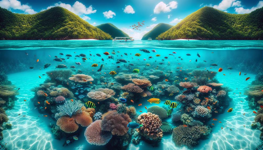 crystal clear waters and vibrant marine life